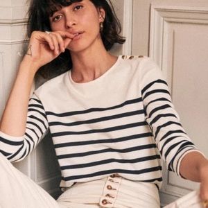 Sezane LOÏC STRIPPED JERSEY Breton Shirt